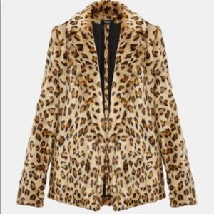 Theory Faux Fur Cheetah Coat